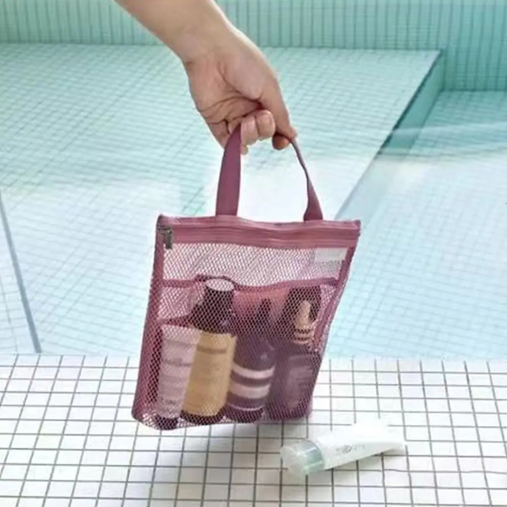Mesh Travel Storage Shower Bag Beach Toilet Cosmetic Handbag Toiletries for Outdoor Supplies 250605