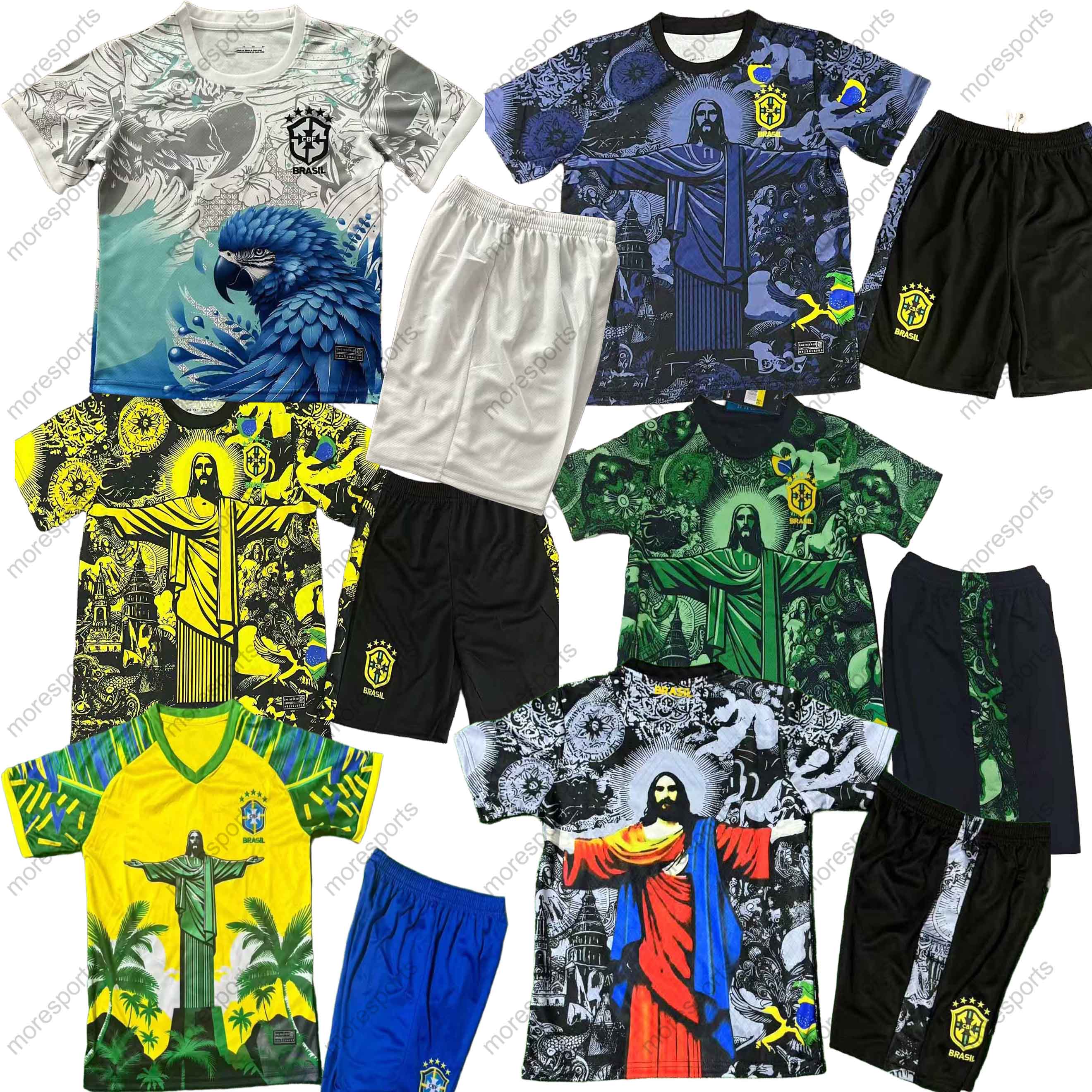 bRAZIlS boy children soccer jerseys kids Christ the Redeemer Kit Special concept RICHARLISON NEYMAR shirt G. JESUS VINI JR Football uniform