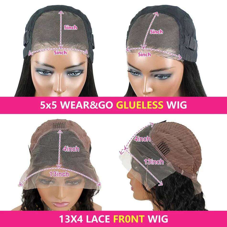 Brazilian 100 Human Hair Short Bob Deep Wave HD Front Wigs Nature Black Color Curly 13x4 13x6 5x5 Glueless Lace Frontal Wig