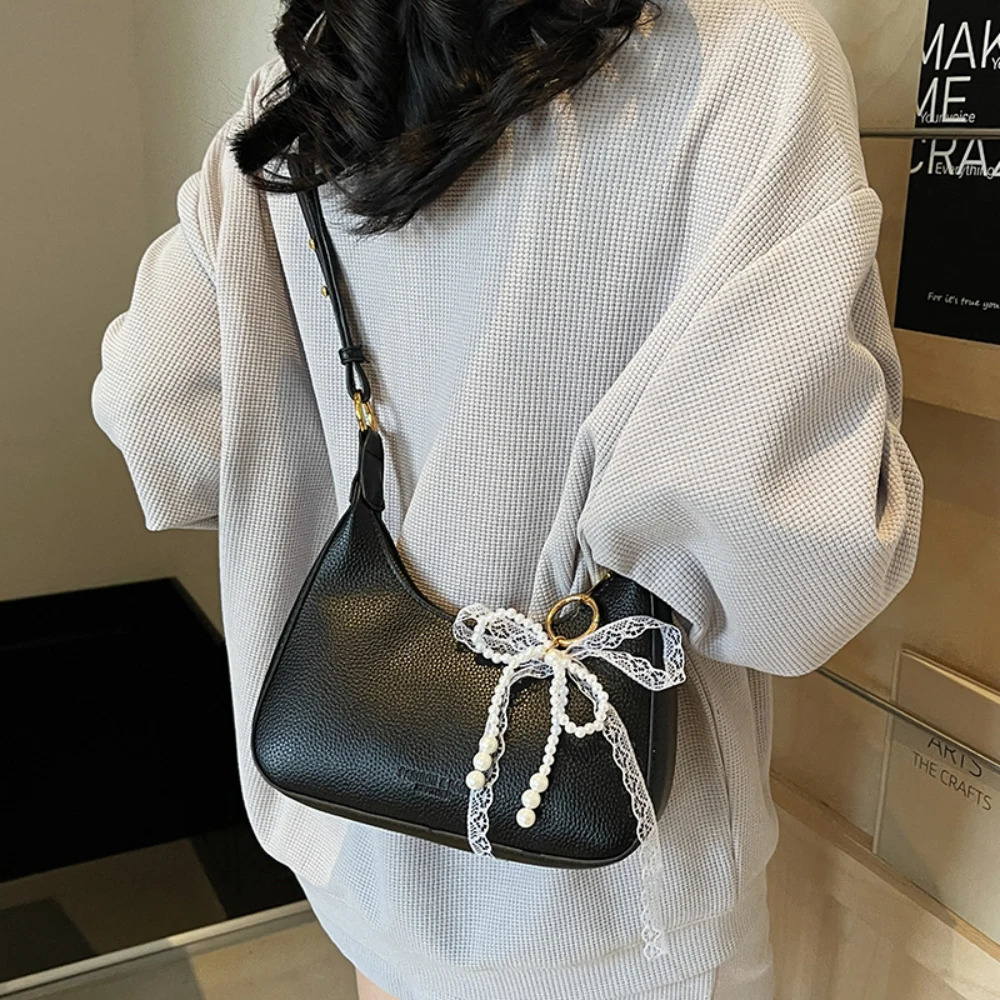 Summer Lychee Pattern One Shoulder Bag Women Delicate High Grade Zipper Versatile Underarm Bags Daily Crossbody Packs 250605