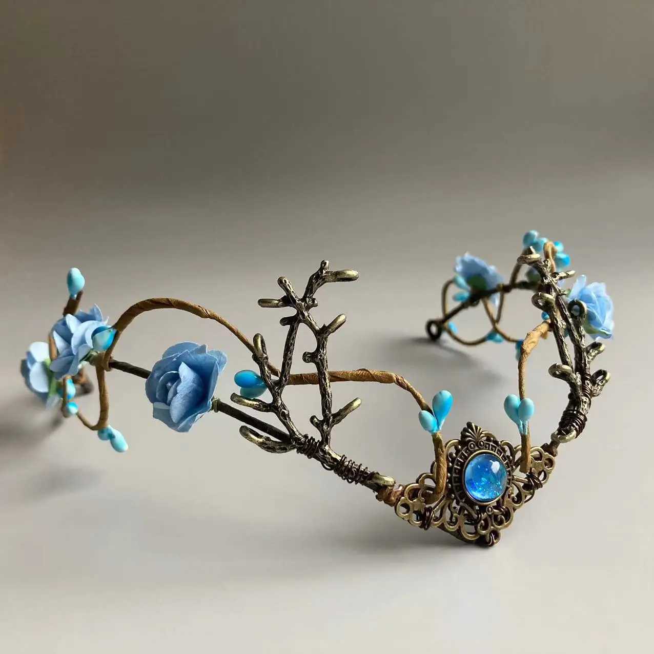 Elf Crown Minimalist Woodland Tiara Deer Antlers Elven Headpiece Festival Boho Wedding Bride Fairy Costume Circlet Renaissance Z250605