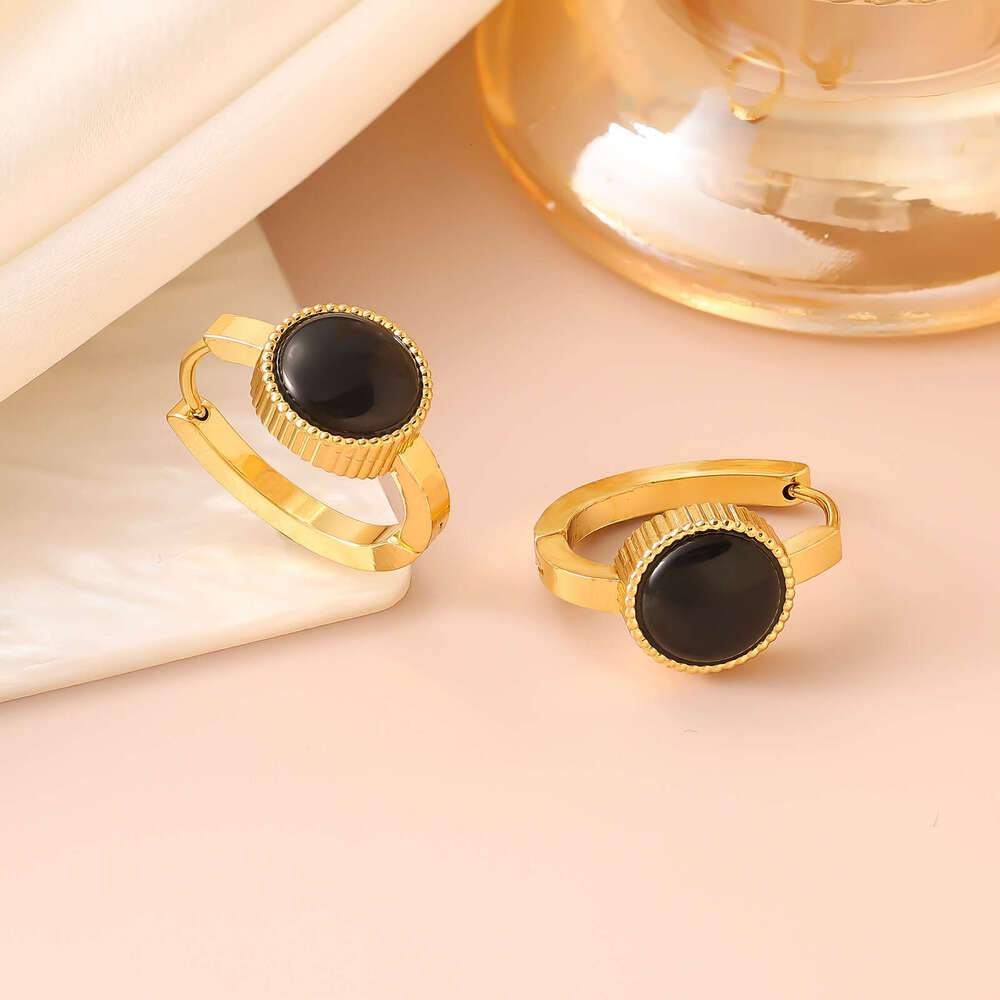 2025 New Hot-Selling Super Cool Round Stainless Steel Elegant and Stylish Fashion Earrings