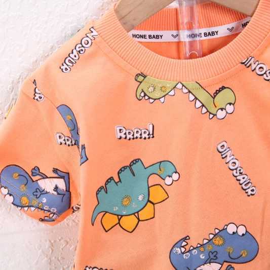 New Summer Baby Boys Clothes Suit Children Cartoon T-Shirt Shorts 2Pcs/Sets Toddler Casual Costume Kids Boys Clothing Tracksuits R250606