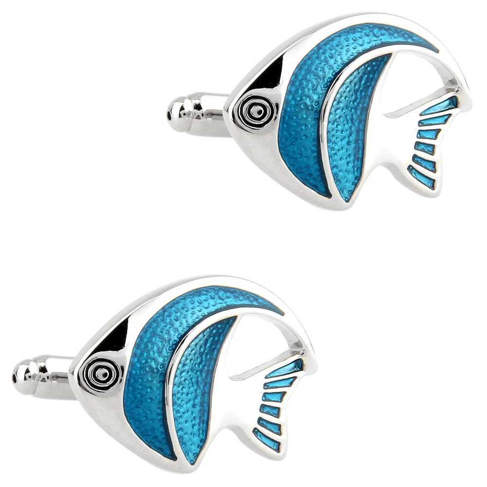 4 Styles TZG Fashion Animal Cufflinks Men Cuff Links Dog Fish 1 Pair Shipping W250606