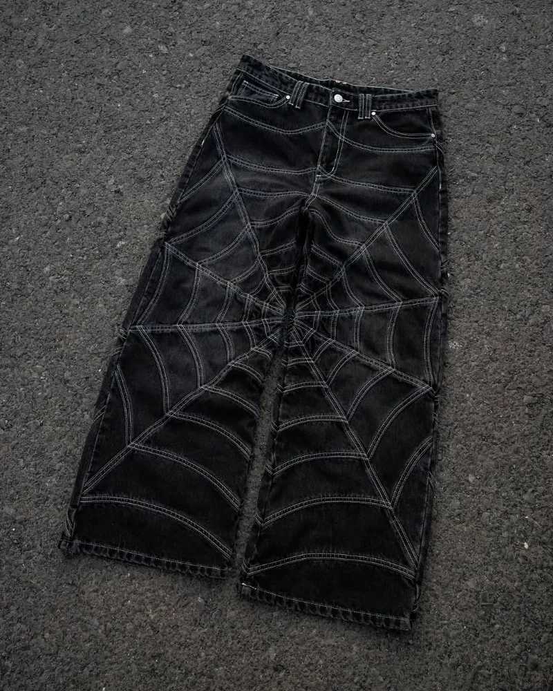 Trendy Brand Harajuku American Hip-hop Oversized Washing Jeans Men Y2k High Street Retro Punk Casual Loose Wide-leg Pants Women Z250605