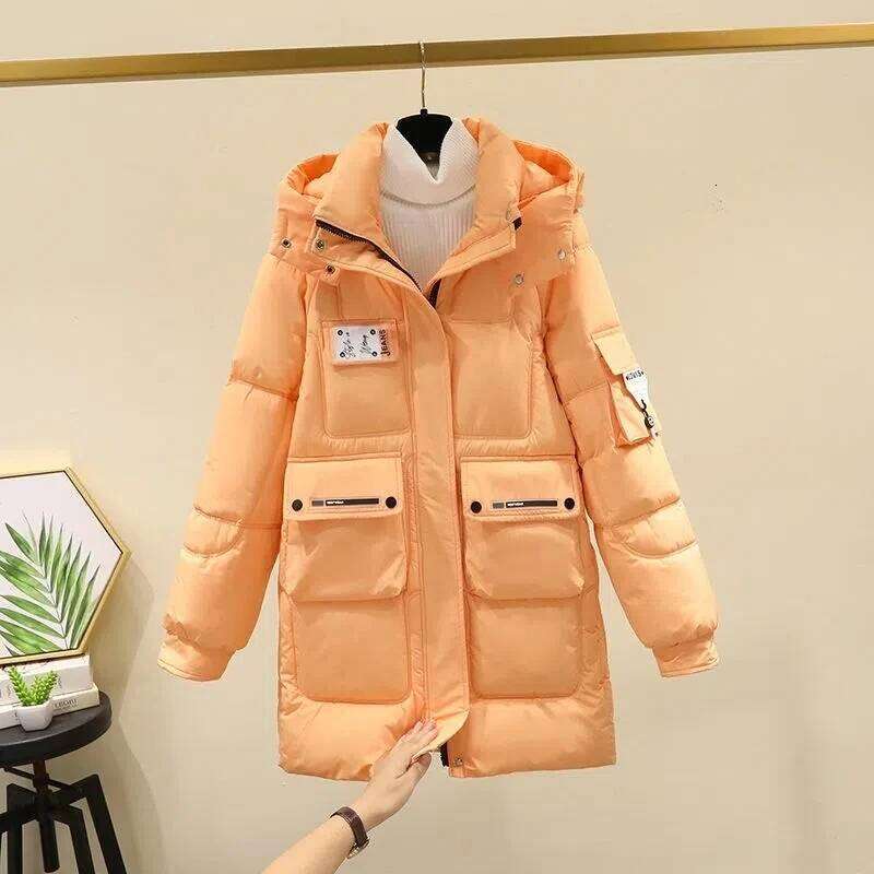 Winter Parkas Jacket Women's 2025New Korean Loose Down Cotton Coat Female Hooded Thicken Warm Padded Casual Overcoat Ladies Tops