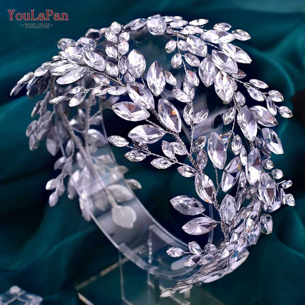 TOPQUEEN Bridal Crowns and Tiaras Woman Headgear Rhinestone Hairbands Wedding Accessories Bride Headband Headdresses HP304 Z250605