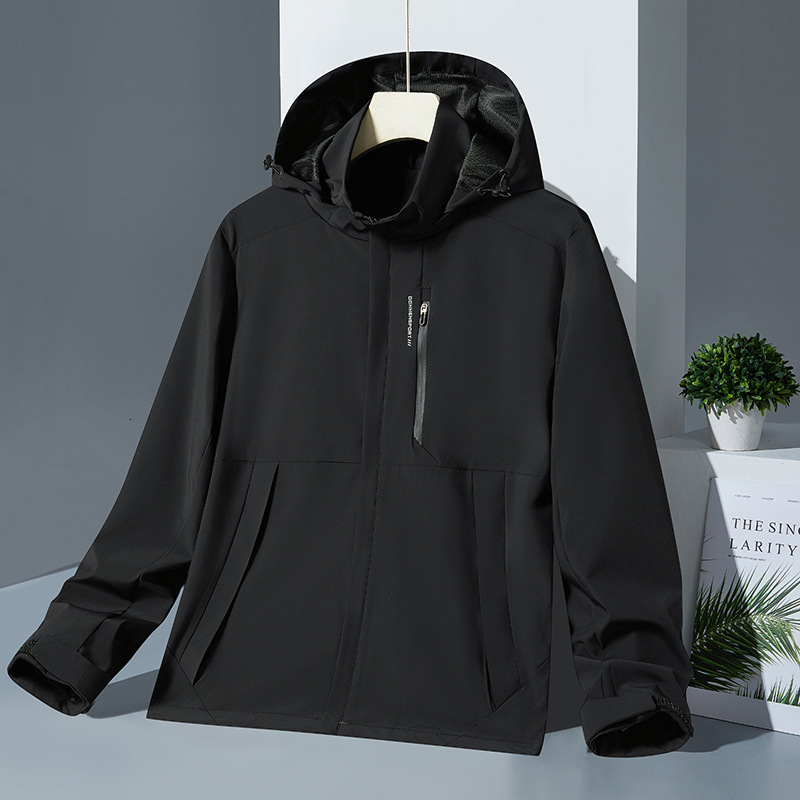 Ddmyoutdoor Men S Windbreaker New Casual Spring And Autumn Breathable Waterproof Outdoor Fishing Anti Detachable Hat Sports Jacket Jogging Suit