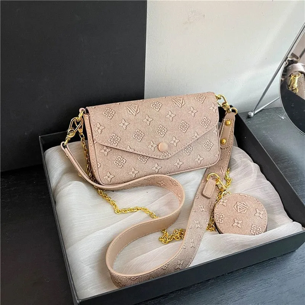 2025 New Designer Bag Shoulder Bag Luxury Bag High Quality Women's handbag Purse 3-in-1 Leather Embossing Crossbody bag Chain bag Underarm Bag mi