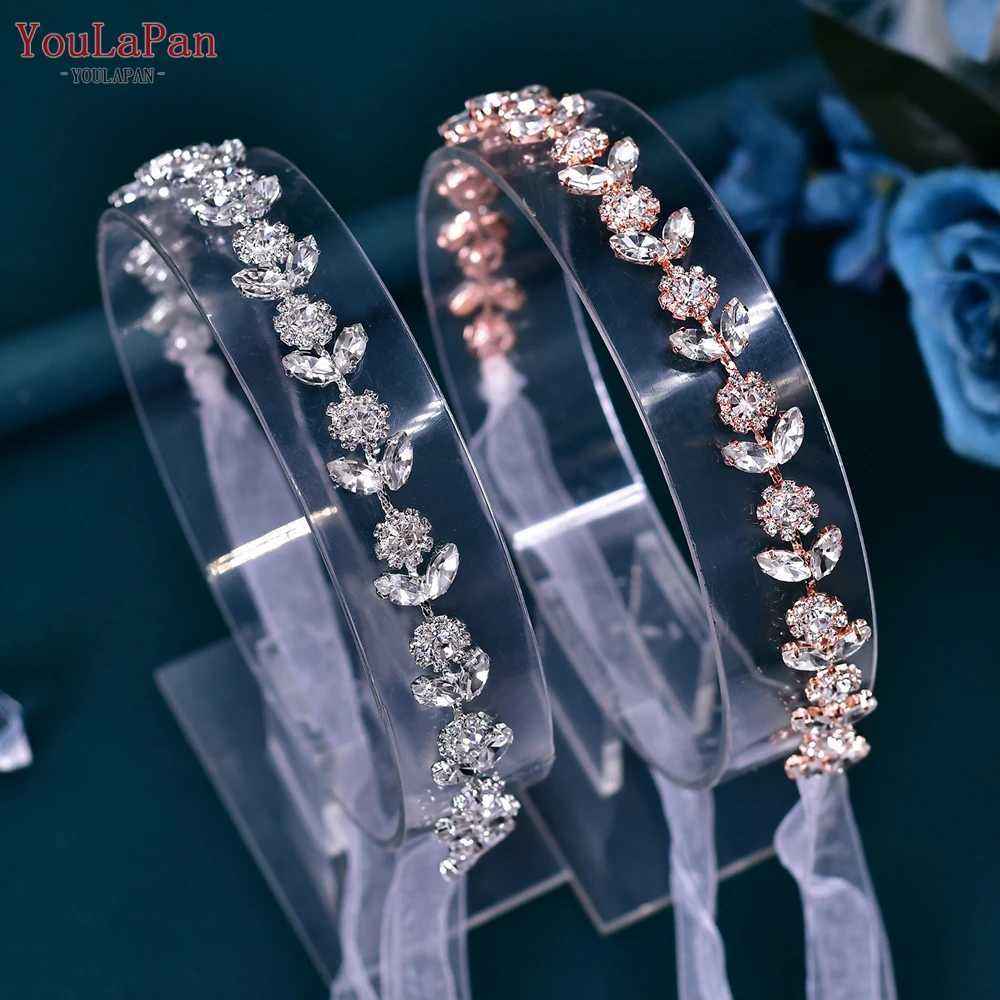 YouLaPan Wedding Head Piece Bridal Hair Accessories Shiny Rhinestone Headbands for Party Bride Tiara Forehead Headpiece HP309 Z250605