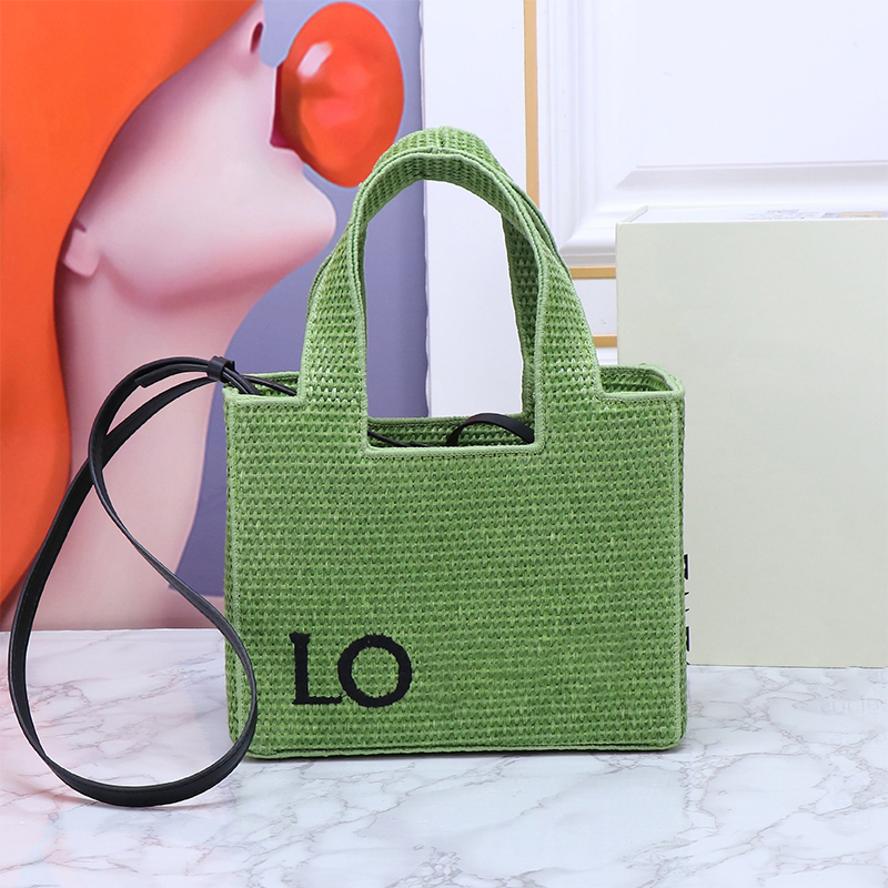 Shoulder Bags Designer Woven horizontal tote hand-held single shoulder diagonally crossing beach large capacity shopping bag