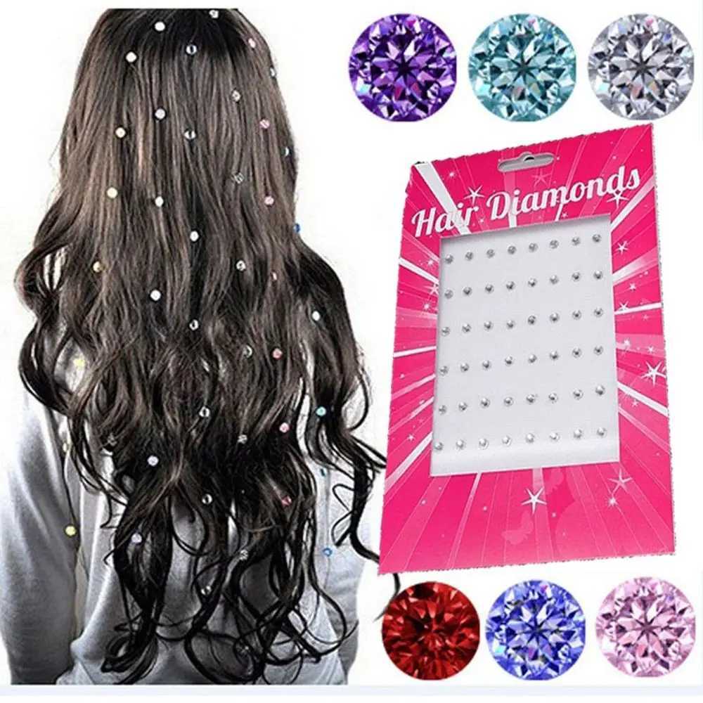 Women Beautiful 2 Bags Hair Styling Rhinestone Hairdo Hot Drilling Crystal Supplies Hair Dress Accessories Z250605