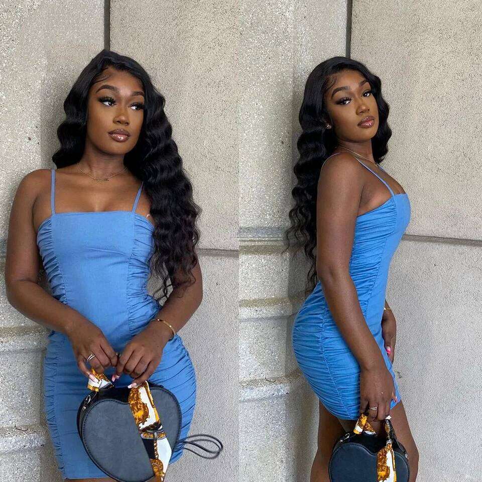 Loose Wave Closure Brazilian Remy 30Inch 13x4 HD Frontal With Bundles Natural Human Hair Extensions