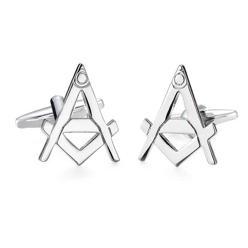 High quality mens French shirt metal Cross Freemasons cuffs buttons business suit accessories jewelry gifts W250606