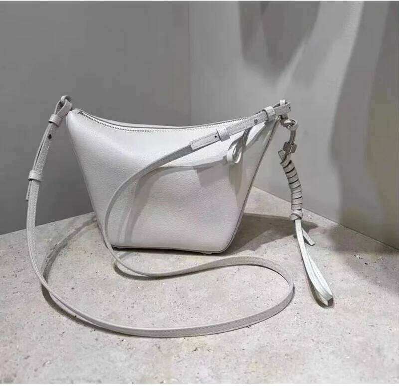 Women's Underarm Hobo Simple Design Pillow Bag Genuine Leather Satchels Ladies Mini Purse