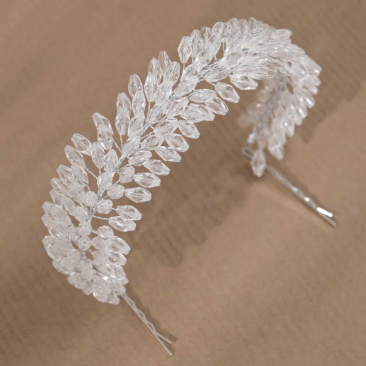 Bridal Wedding Crystal Beaded Heavy Duty Hair Bands Luxury Headbands For Women Holiday Headwear Elegant Hair Accessories Z250605