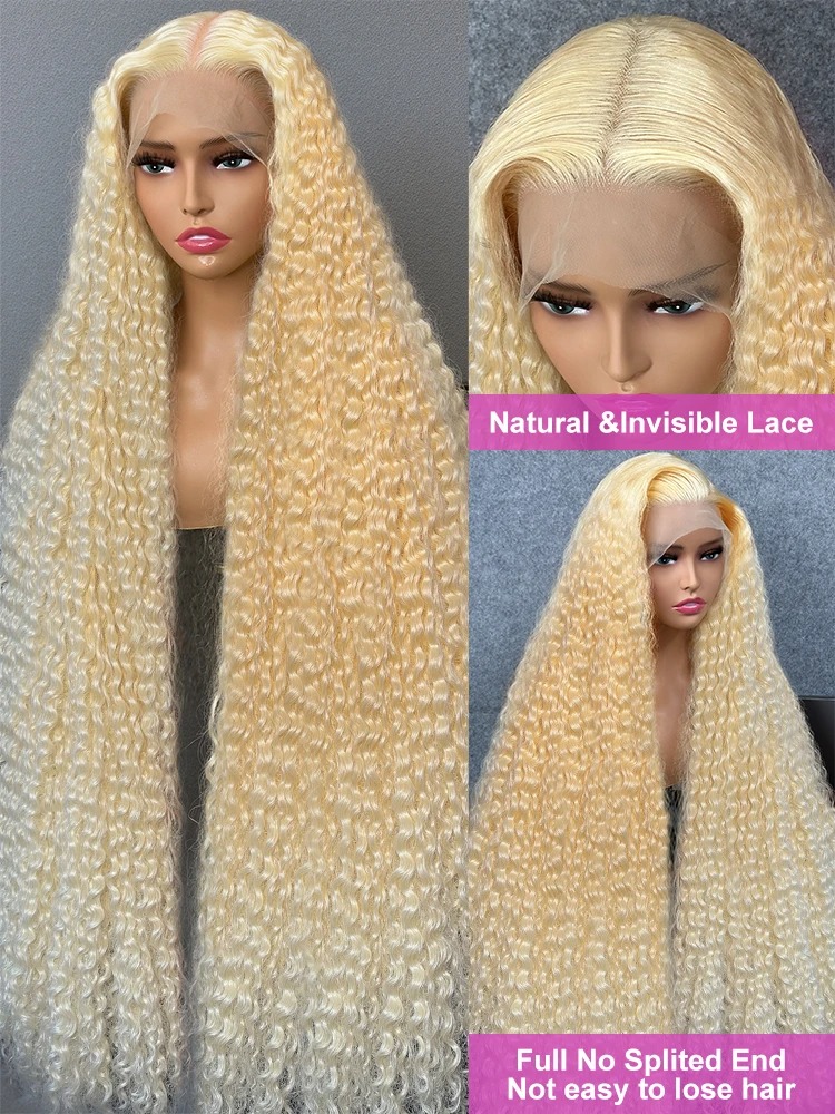 250 Density 613 Blonde 13x6 Lace Front Human Hair Wigs Loose Deep Wave 40 Inch 13x6 Curly Lace Frontal Wig Brazilian For Women Synthetic Wigs