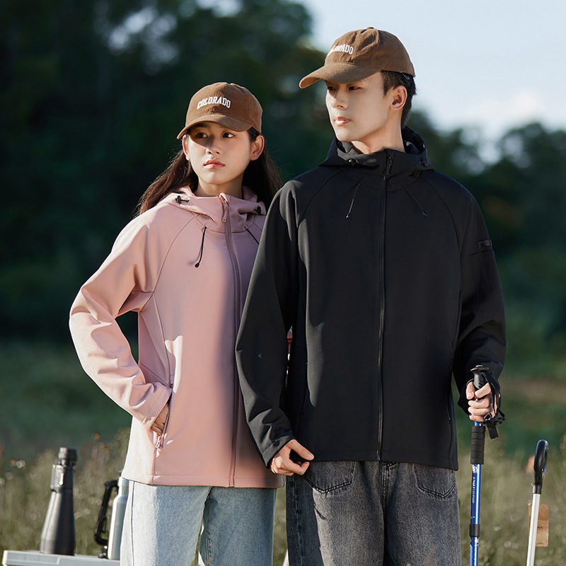 Ddmyoutdoor Outdoor Soft Shell Autumn Winter Men S Windproof Waterproof Warm Women S With Thick Fleece And Single Layer Jacket For Couples Jackets