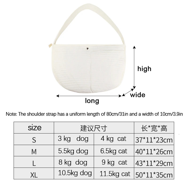 Comfortable Dog Bag Pet Crossbody Shoulder Bag Outdoor Travel Handbag Canvas Single Shoulder Cat Bag Sling Comfort Tote Bag 250603