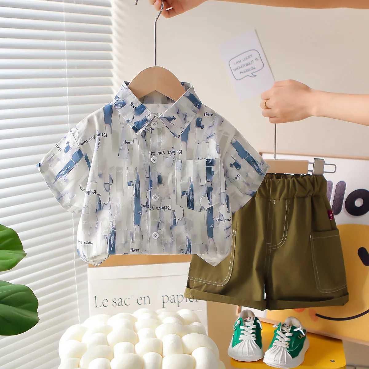 Boys Clothing Sets Summer 2025 Children Fashion Shirts Shorts 2pcs Party Suit For Baby Short Outfits Kids Tracksuits Toddler 5Y R250606
