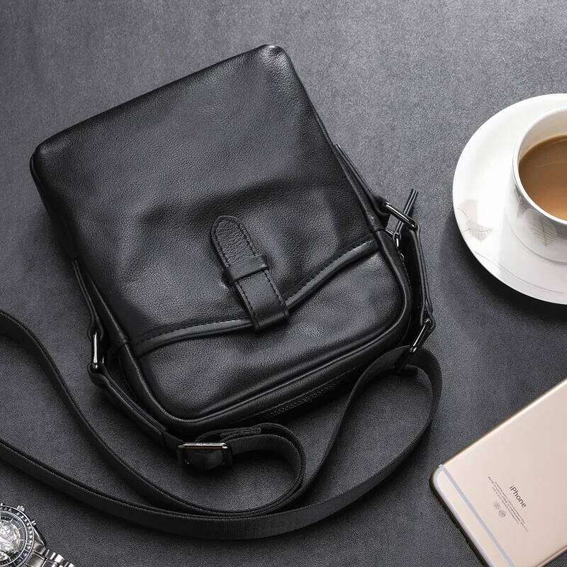 Wmnuo 2025 Messenger For Men Cowhide Genuine Leather Shoulder Crossbody Men's Small Bag Korean Brand Phone Pouch Male W6075