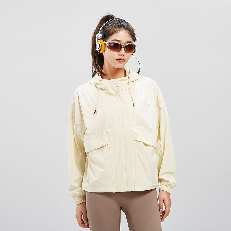 Ddmyoutdoor New Short And Waist Fashion Ice Silk Loose Version Sunscreen Clothing Women S Outdoor Skin Windbreaker Coat Jogging Suit