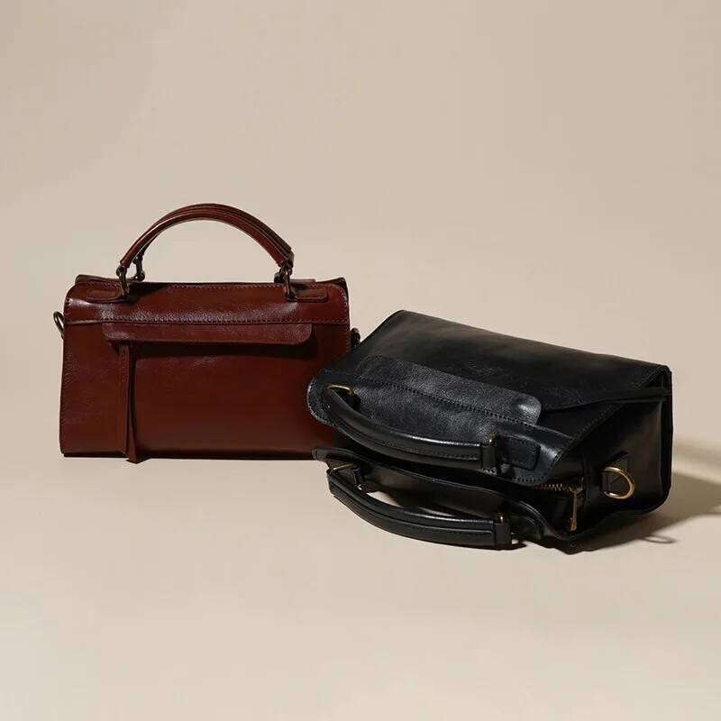 2025 Genuine Leather Women Shoulder Versatile Small Square Crossbody Bag Casual Daily Women's Handbag For Commuting Shopping