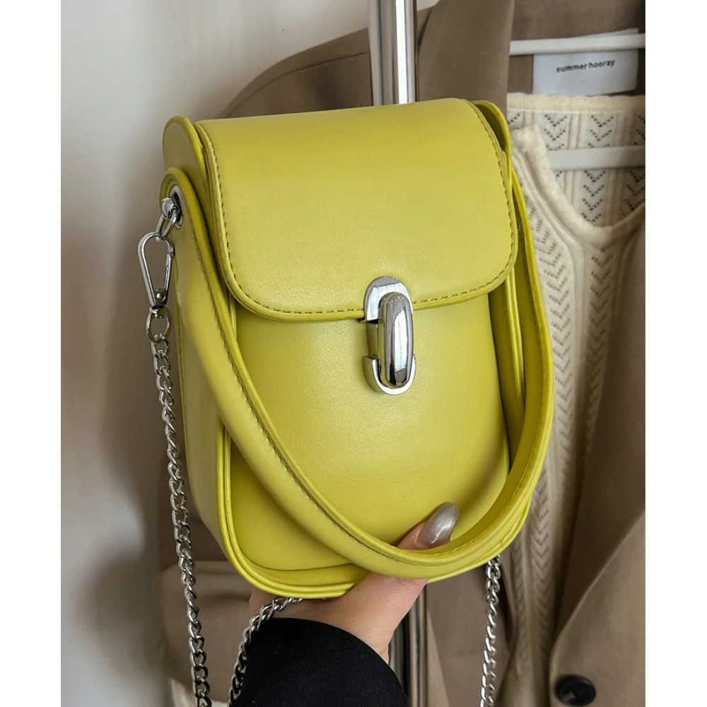 Women Crossbody Bag Summer Simple Solid Color Buckle Single Shoulder Bags Casual All-Matched Versatile Commute Packs 250605