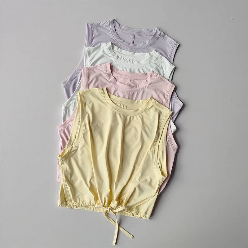 Yoga Suit, Women's Summer Thin Breathable Loose Sports Vest T-shirt Running Training High-end Feeling Temperament Fiess Suit