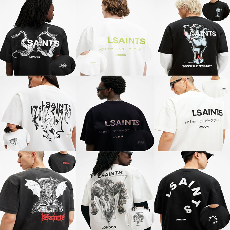 Designer Men's T-shirt American Street Hip-hop T-shirt Round Neck Letter Graphic Printed Fashion Short-sleeved Cotton Breathable Casual Loose T-shirt Size S-3XL