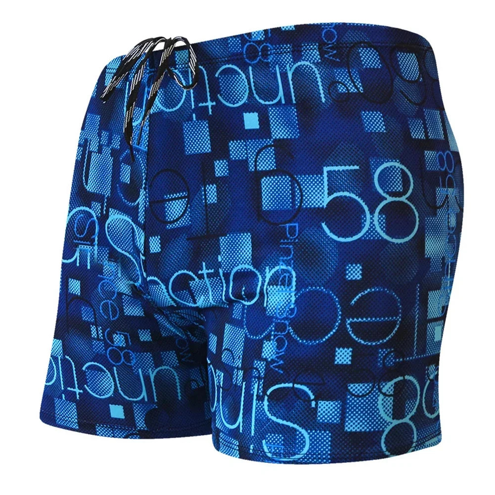 Mens Colorful Print Quick Dry Swimwear Men Trunks Swim Shorts Slim Fit Swimming Trunks for Beach Surf Beachwear 250530