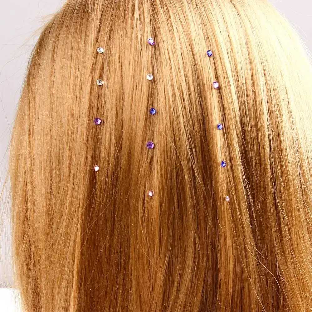 Women Beautiful 2 Bags Hair Styling Rhinestone Hairdo Hot Drilling Crystal Supplies Hair Dress Accessories Z250605