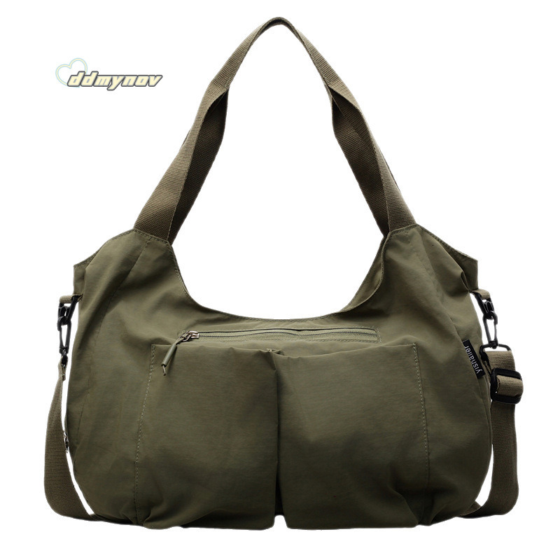 Hot Selling Canvas Women's 2025 New Simple Fashion Large Capacity Shoulder Tote Dumpling Bag ddmynov