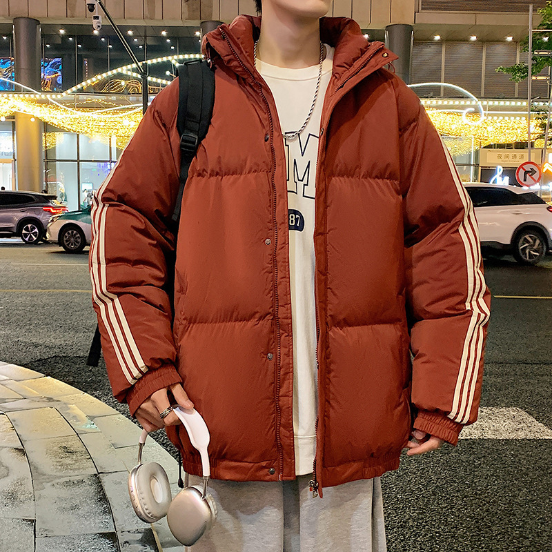 Ddmyoutdoor Winter Thick Hooded Breadms Cotton Jackets Men S American Korean Edition Warm And Casual Versatile Solid Color Jacket Jackets