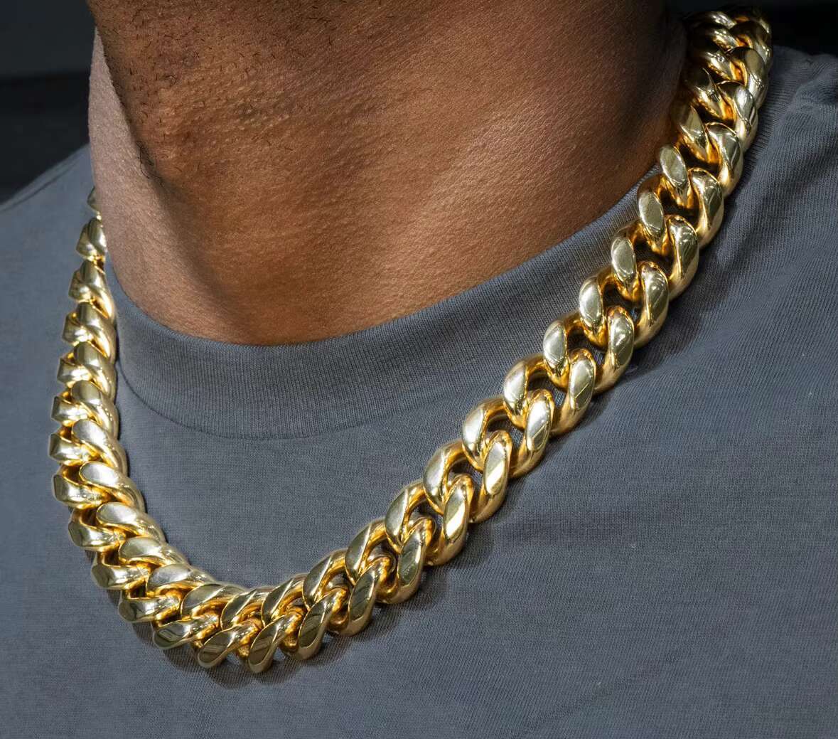 15MM 925 Solid Sterling Silver Hip Hop Heavy Cuban Link Chain Necklace Factory Wholesale Handmade High Quality Chain 18-30 Inch
