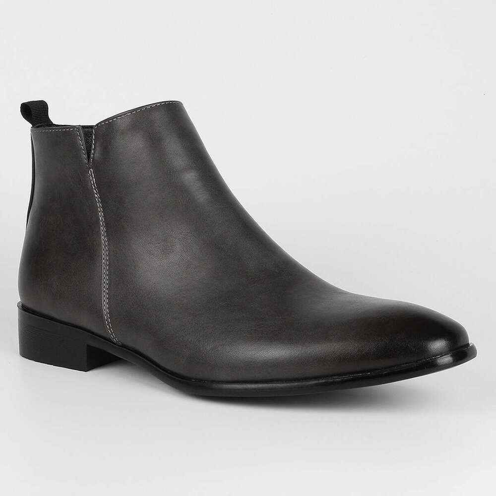 Chelsea Small Square Toe Shoes Versatile Fashion Men's Short Ankle Boots