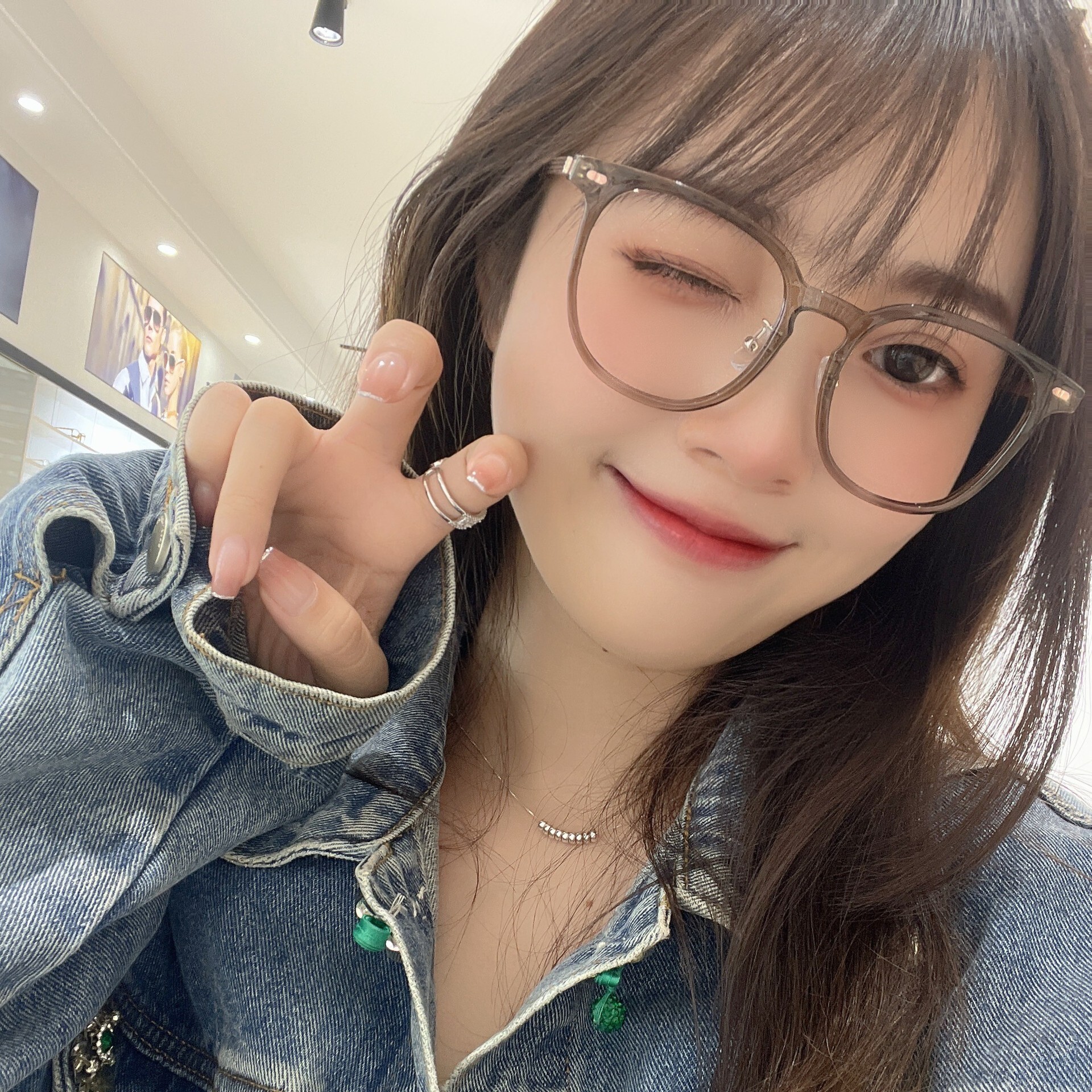 Trend Large Anti-Blue Light Non-Prescription Fashion Black Same Style Myopia Glasses Frame