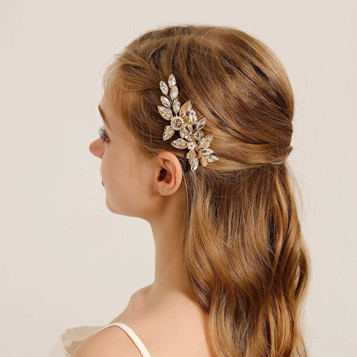 Wedding Hairpins for Bride Hair Accessories Duckbill Pearl Hairclips Gold Color Metal Flower Headpieces Jewelry for Women Girls Z250605