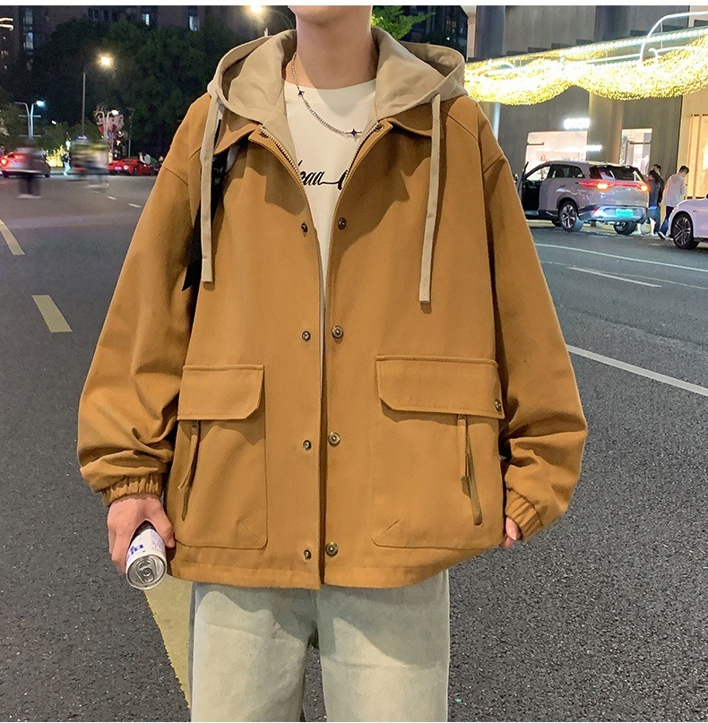 Ddmyoutdoortwo Piece Jacket For In Spring And Autumn Loose Plus Size Trendy Brand Hooded Workwear Jacket Outdoor Windproof Men Jogging Suit