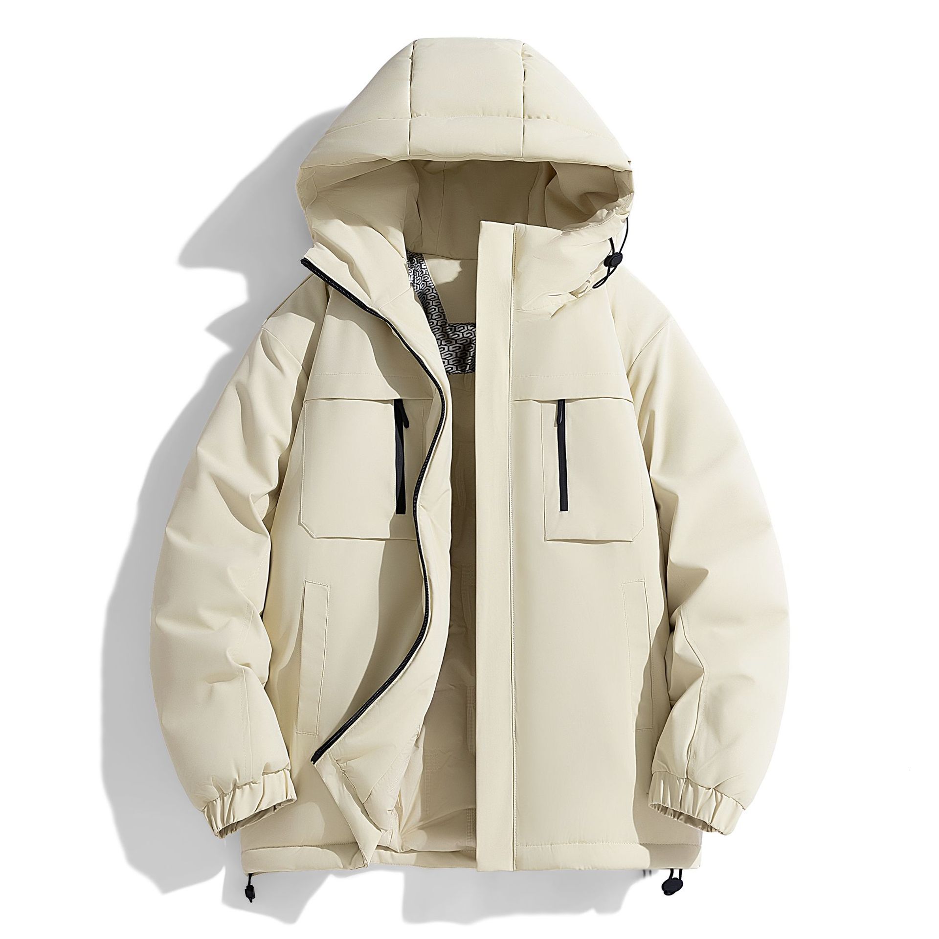 Ddmyoutdoor Winter Unisex Thick Warm Cotton With Graphene Lining Temperature Locking Hood Loose And Versatile Casual Jacket Jackets