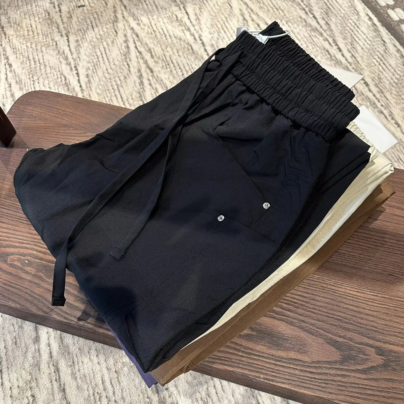 Fashion Scimitar Casual Pants for Mens Trendy and Versatile Solid Color Simple Loose Wideleg Work Harem Fishing Man 250605Z