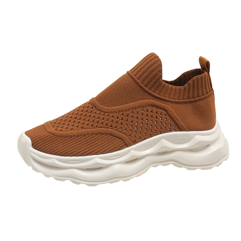 Women S Sports Flyknit Summer New Mesh Hollow Breathable Lightweight Casual Shoes Slip On Casual Shoes Ddmysaturn