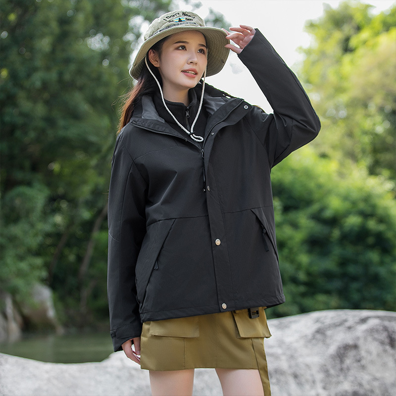 Ddmyoutdoor Outdoor Waterproof And Warm Three In One Detachable Mountain Climbing Jacket Men Printed For Women Jackets