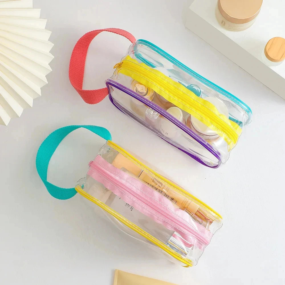 Women Swimming Bag Waterproof Handbags Transparent PVC Plastic Pool Beach Makeup Organizer Toiletry Storage Bag 250614