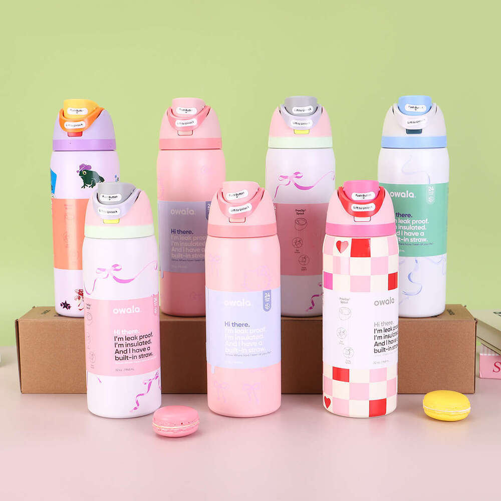 Owala FreeSip fruit stainless steel insulated cup, outdoor portable straw bouncing cup, kettle, water cup, new kettle