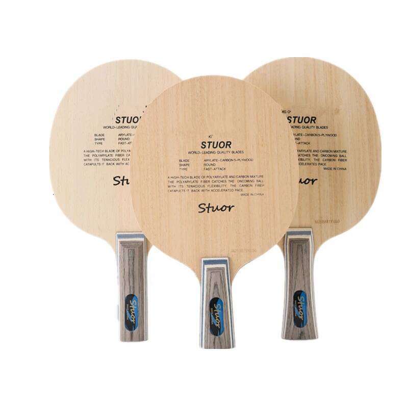 Stuor BLUE Carbon Fiber Lightweight Ping Pong Racket Blade Accessories Table Tennis Paddles 5+2