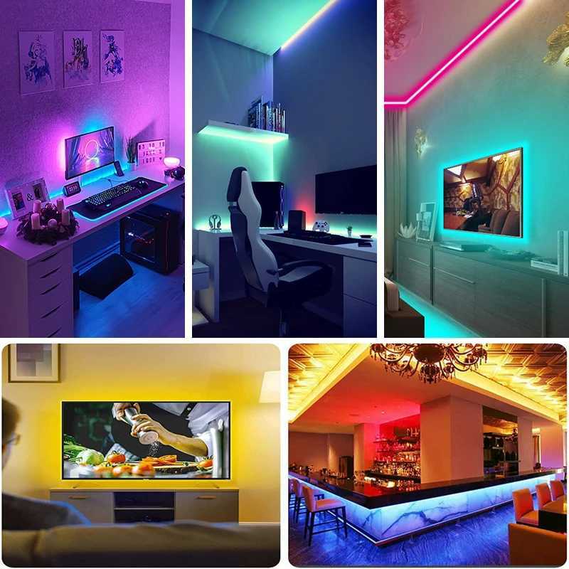 USB Led Lights for Room APP Control 5v Led Strip Lights 10m 20m 30m Flexible Ribbon Tape for Room Bedroom Decor TV Backlights Z250605