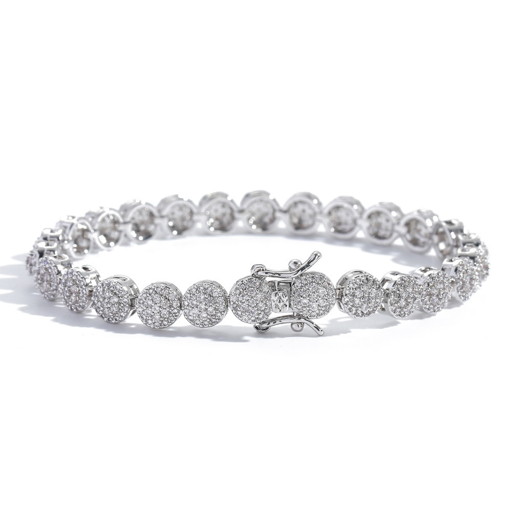 New In 5-7mm Sparkly Diamond Tennis Bracelets For Men And Women Mixed Round Bling Cz Stones Cubic Zircon Bangle Bracelet Chainla Pulseiras Bijoux Hip 