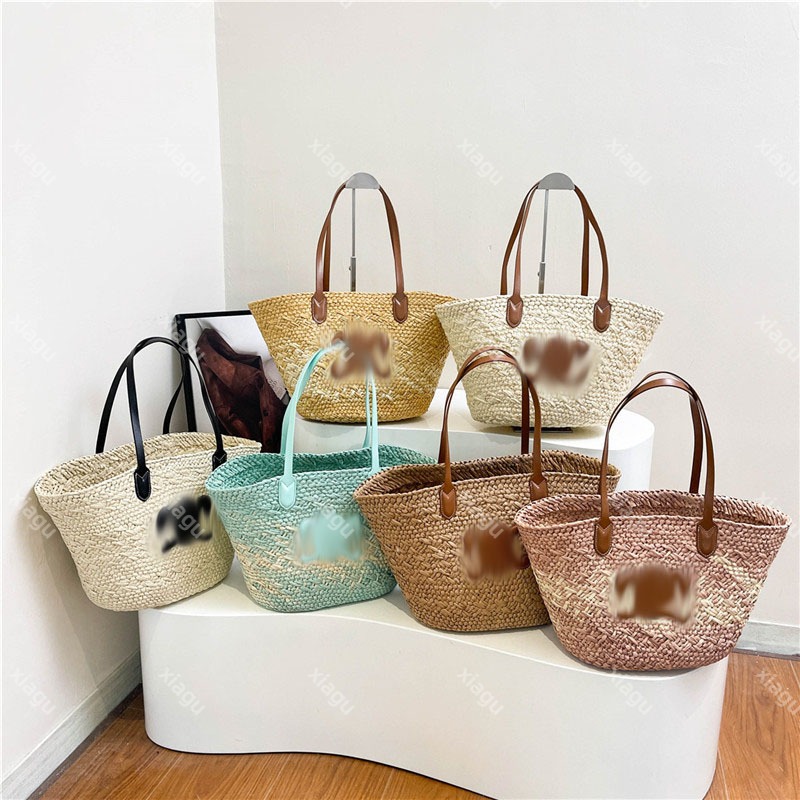 designer bag Summer New Woven Straw Bucket Bag Bohemian Beach Tote Handbag Crossbody Shoulder Bag