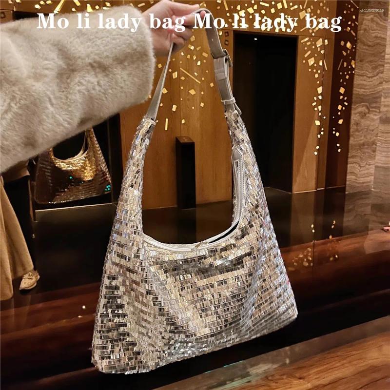 Totes Bling Shiny Sequins Casual High Quality Large Capacity Women's Handbag Glitter Clutch Purse Shoulder Underarm